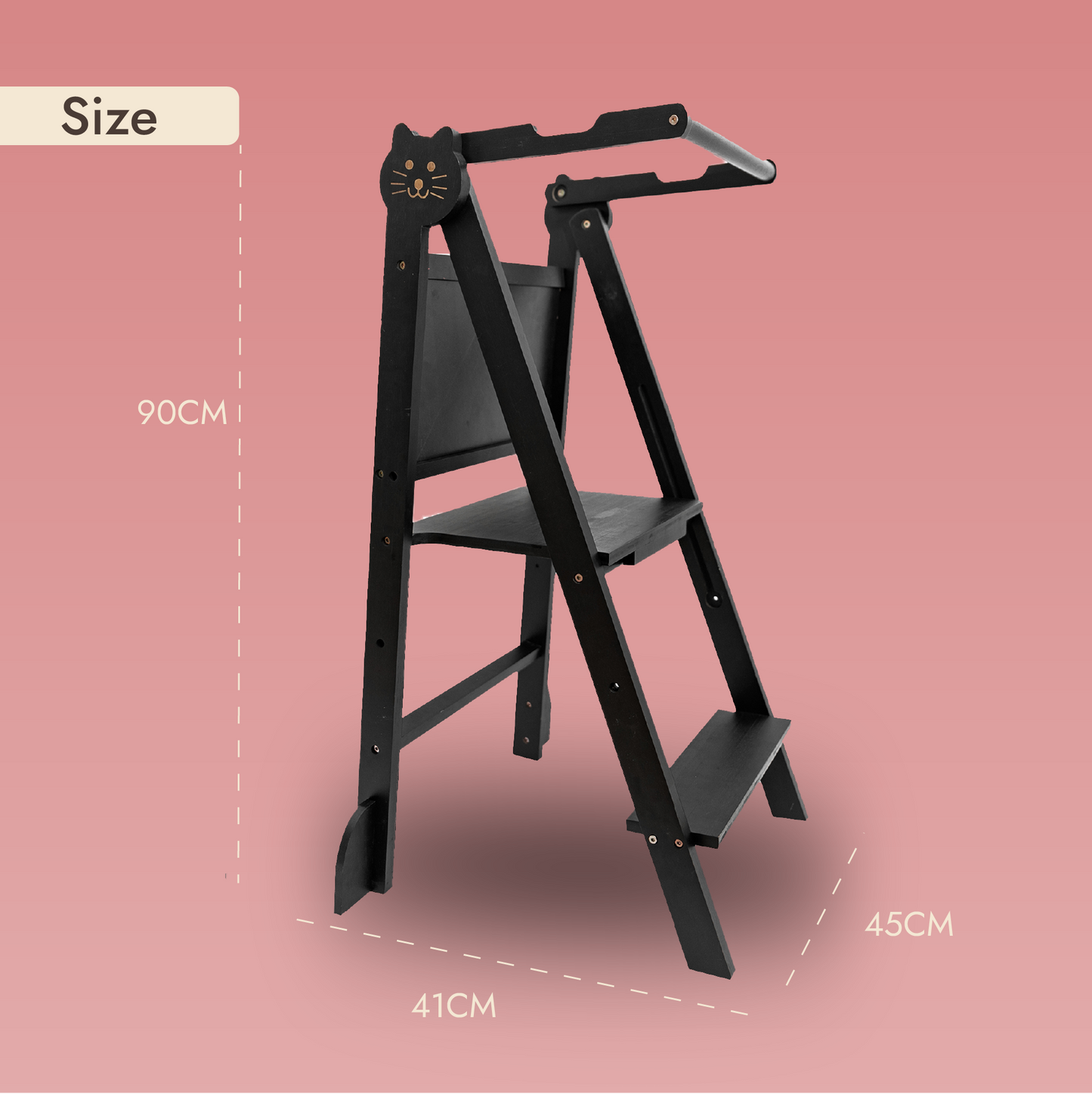 Learning tower foldable