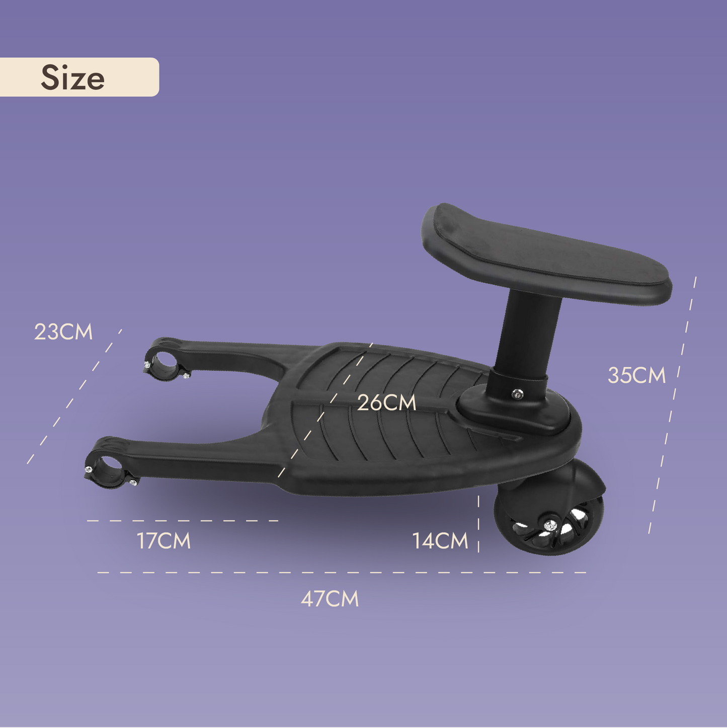 Ride on board with seat