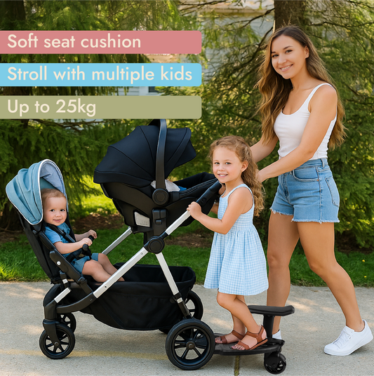 Ride on board with seat